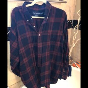 Ralph Lauren polo plaid shirt great over leggings